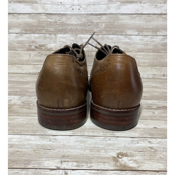 J & M 1850 Shoes Mens 10.5 Brown Leather Wingtip Oxford Laced Brazil main image 6